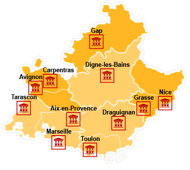 Carte Provence-Alpes-C�te-d'Azur